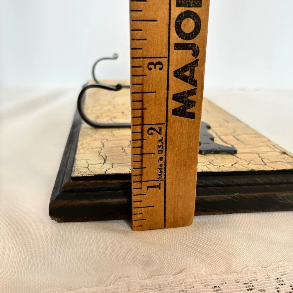 Wall Hook Rack Rustic Fish 2-Hook Lodge Cabin Decor Lake or Mountain House